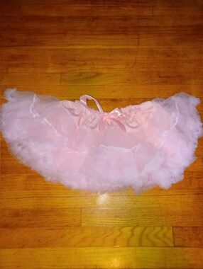 Soft Pink Tutu Tulle Pettiskirt Skirt with Bow